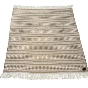 VTG Pendleton Wool Blanket Geometric Fringe 67x57 inches MCM Southwestern